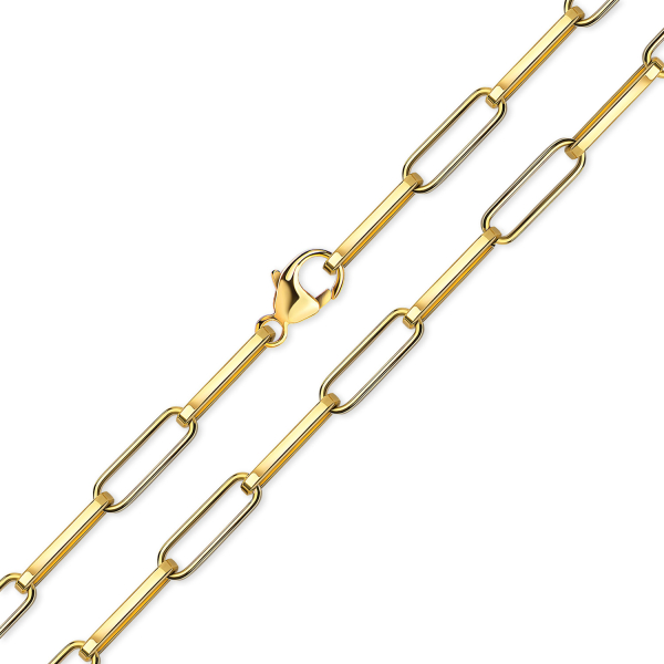 Paperclip Kette Gold 333 - 45cm