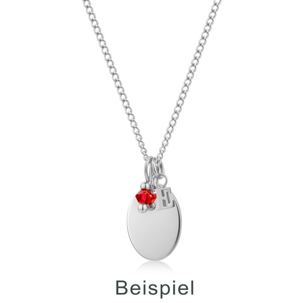 Anhänger Monatssteine Edelstahl - Facettierte Glasperlen 3mm - Bild 3