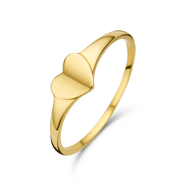 Damen-Siegelring Herz Gold 585 - Platte 7x6mm