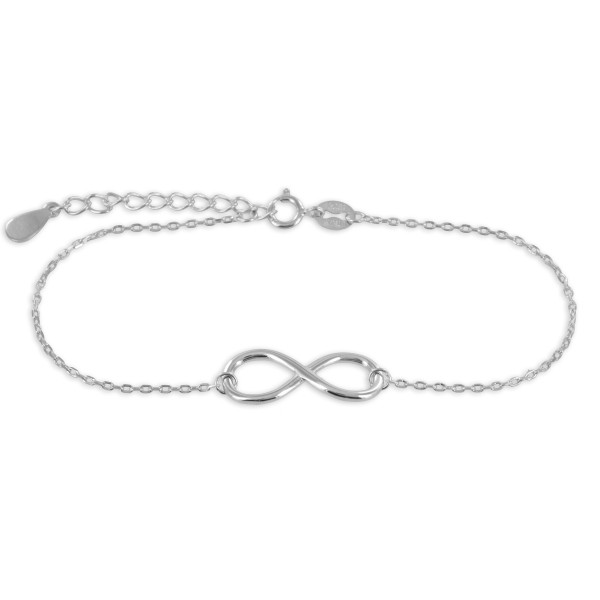 Armband Infinity Silber 925 rhodiniert - 20x8mm