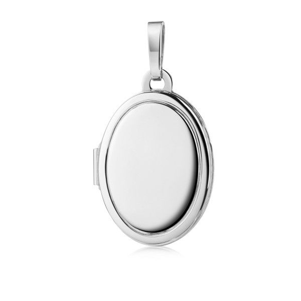 Medaillon Anhänger oval Silber 925 - 11x15mm - gravierbar