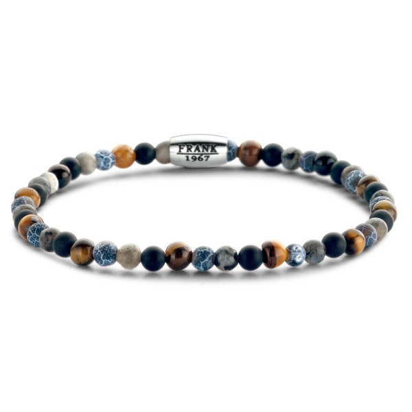 Frank 1967 Armband Edelstahl - Multicolor 4mm mit Mittelstück