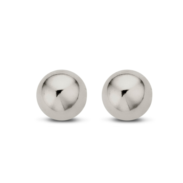 Ohrstecker Kugel Weißgold - 4mm