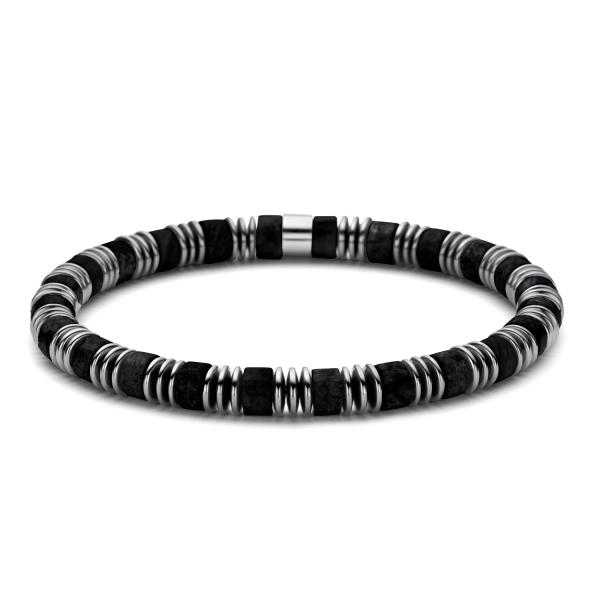 Frank 1967 Armband Edelstahl IPS - Hämatit