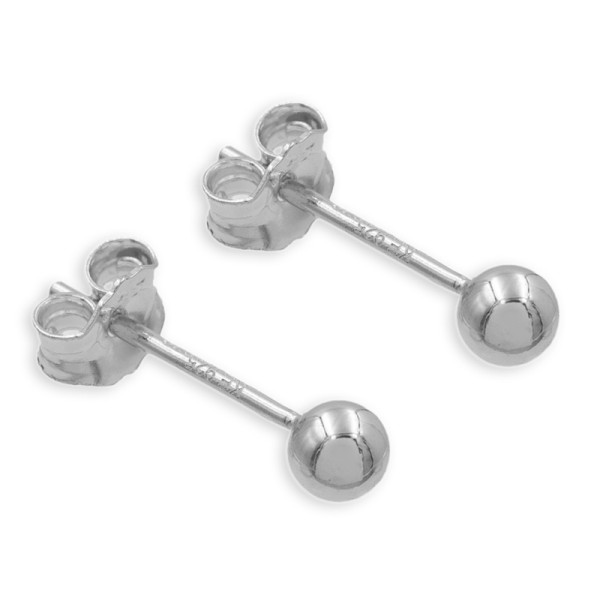 Ohrstecker Kugel Silber 925 - 4mm