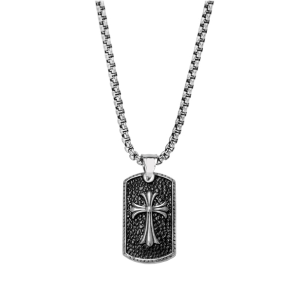 Frank 1967 Halskette mit Dog Tag Edelstahl - Venezianerkette 60cm - Dog Tag 41x20mm - Bild 2