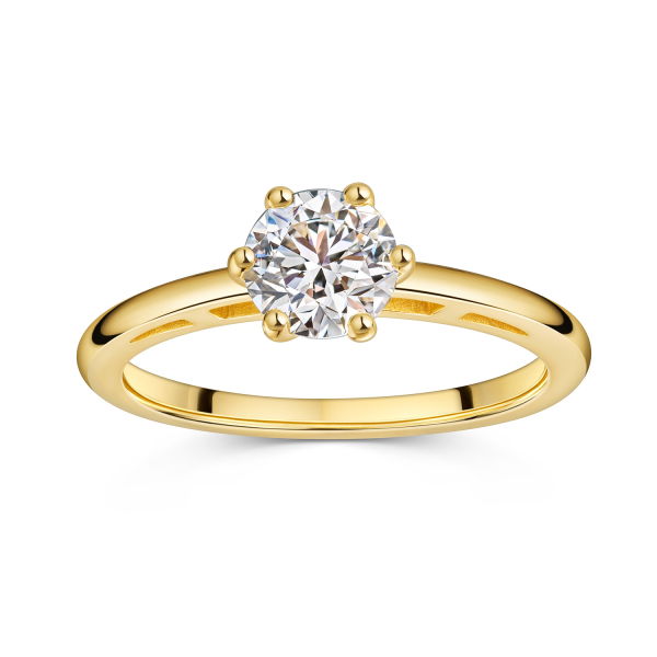 Lovebird Damenring Gelbgold 585 - Lab Grown Brillant 1,00 ct. - 6 Stotzen Fassung