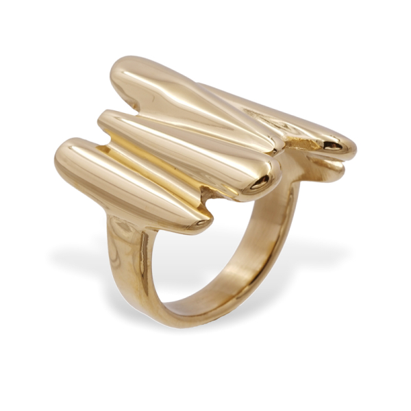 Damenring Chunky Edelstahl 316L PVD - 26mm breit