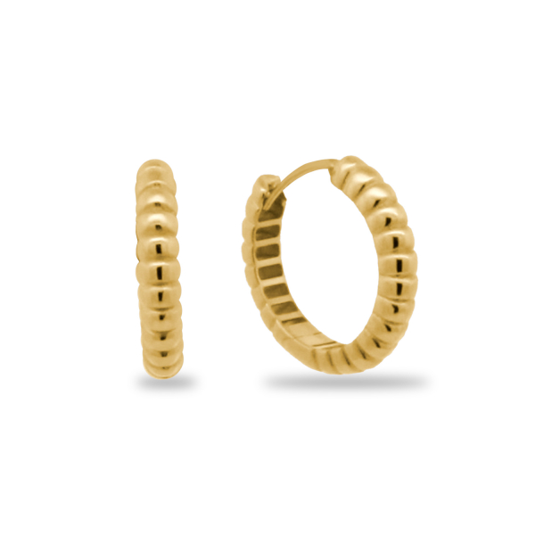 Klappcreolen twisted Gold 585 - Ø 16mm