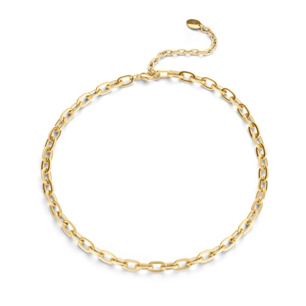 Lovebird Collier 40+7cm Edelstahl IPG - Kettenglieder 10,5x6,5mm