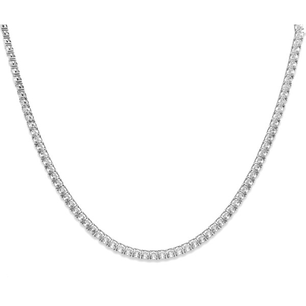 Tennis-Halskette Zirkonia Silber 925 rhodiniert - 3,5mm