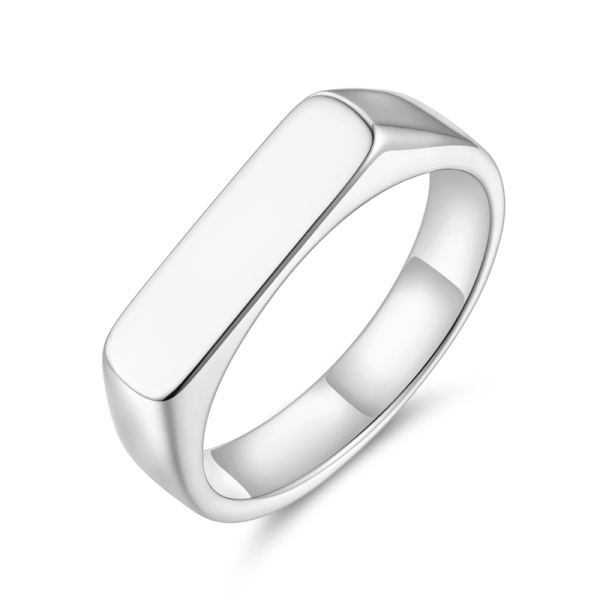 Damen-Siegelring Silber 925 - Platte 17x5mm