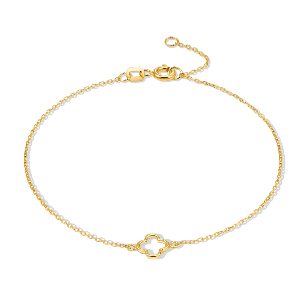 Armband Kleeblatt Gold 333 - Ankerkette