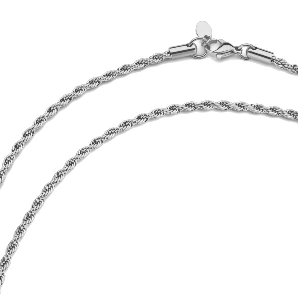 Lovebird Zopfkette 3mm breit Edelstahl