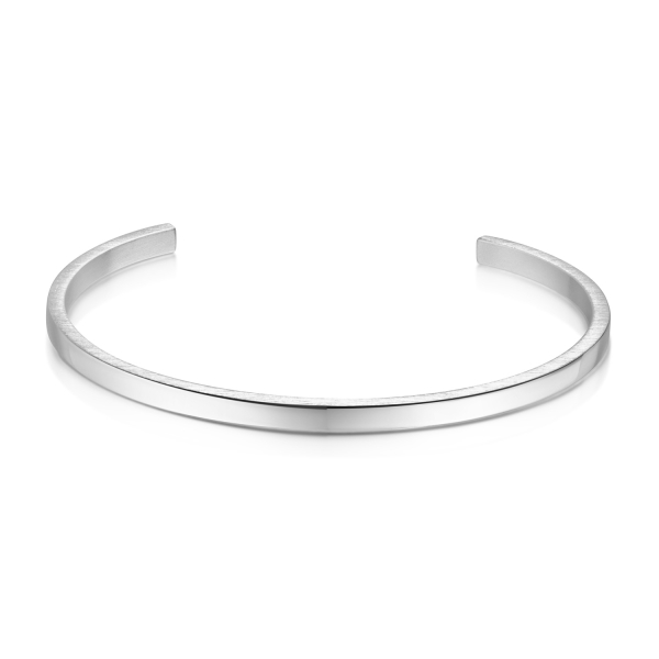 Massive Armspange Silber 925 - 56x48x3mm - Hochglanz und Matt