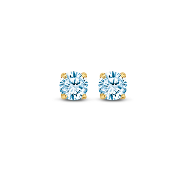 Ohrstecker Zirkonia Aqua Gold 585 - 3mm