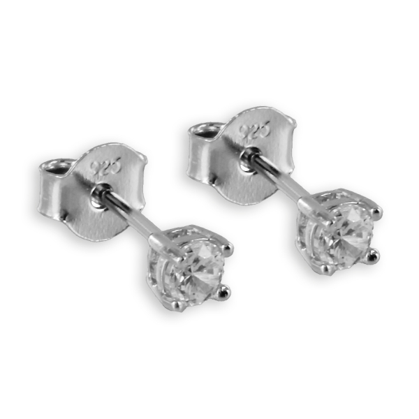 Ohrstecker Zirkonia Silber 925 - 3mm