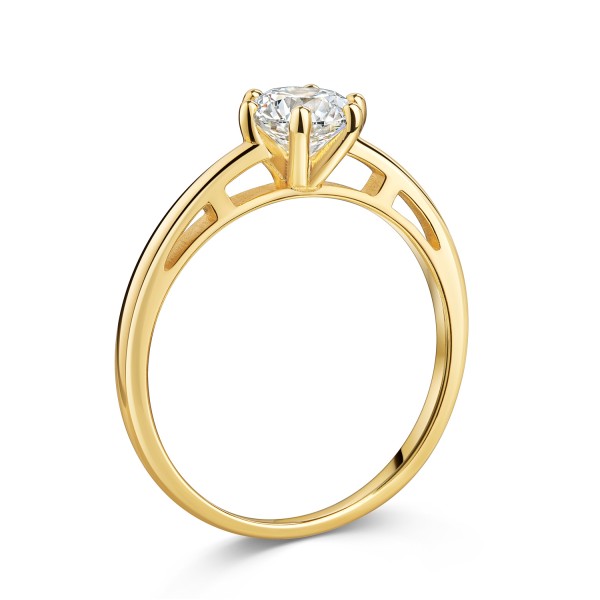 Lovebird Damenring Gelbgold 585 - Lab Grown Brillant 1,00 ct. - 6 Stotzen Fassung