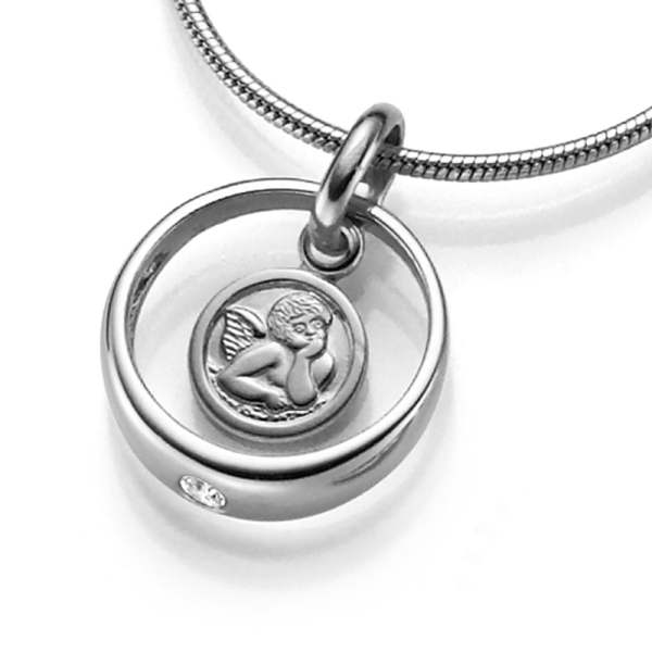 Taufring-Anhänger Engel Silber 925 - Zirkonia