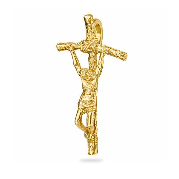 Anhänger Papst-Kreuz Silber 925 vergoldet