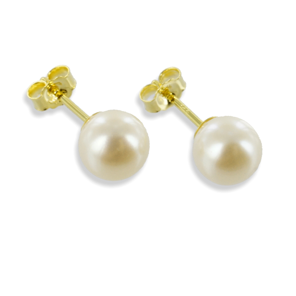 Ohrstecker Süßwasser-Zuchtperle Gold 333 - 7mm