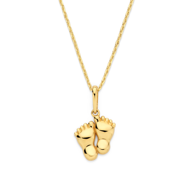 Collier Babyfüße Gold 585