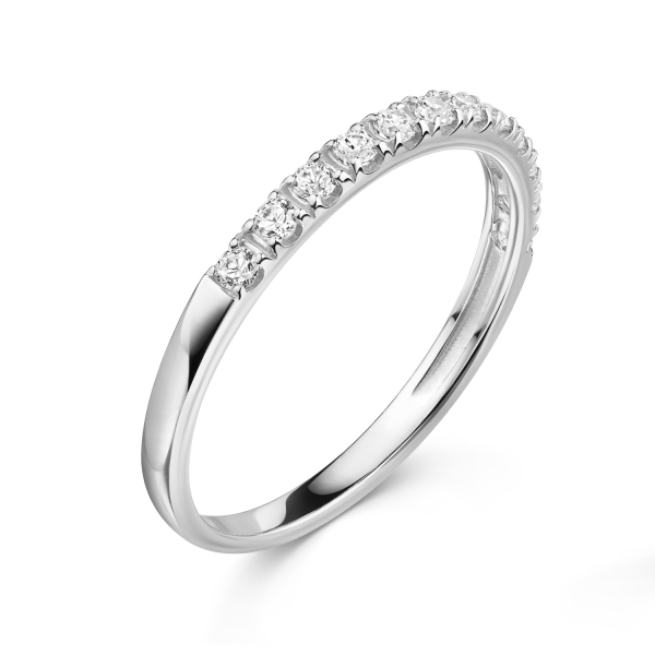 Ring Silber 925 rhodiniert - 12 Zirkonia