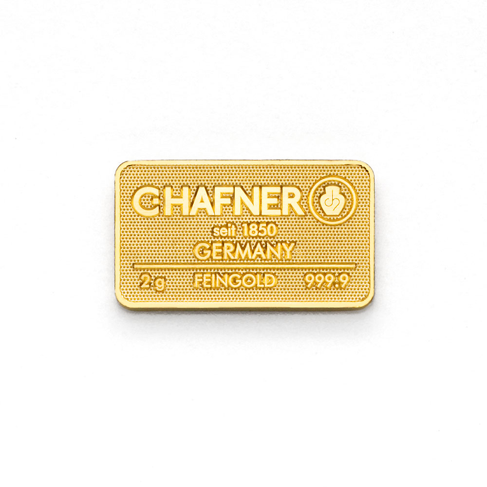 2g Goldbarren C.HAFNER - 999,9 Feingold - Neuware - Bild 3