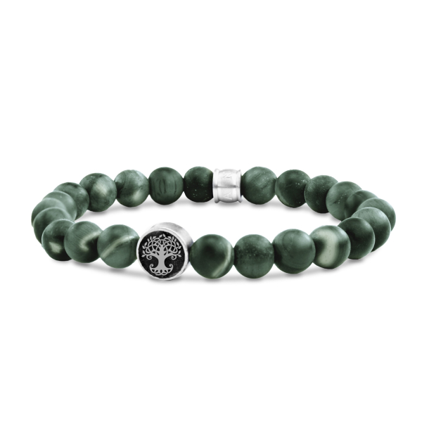 Frank 1967 Armband Edelstahl IPS - Grüner Achat 8mm