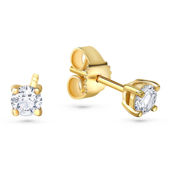 Lovebird Ohrstecker Gelbgold 585 - Lab Grown Brillanten 0,40 ct - 4 Stotzen Fassung