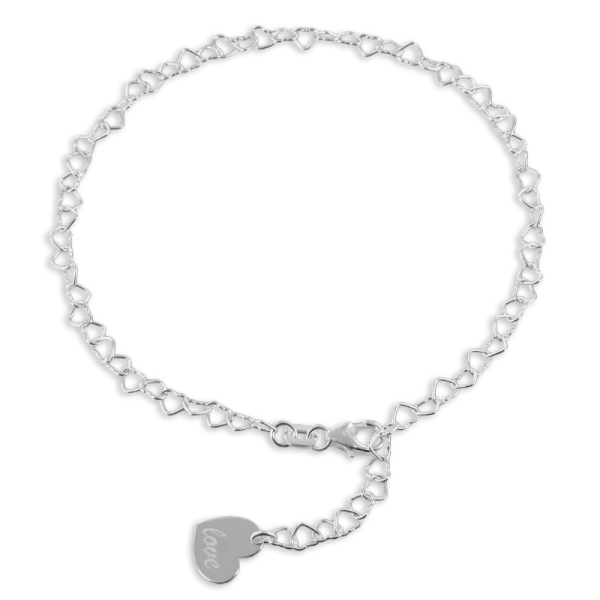 Fußkette Herzen LOVE Silber 925 - Bild 2