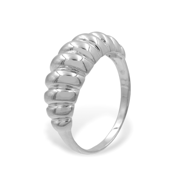 Damenring Croissant Silber 925 - 8mm breit