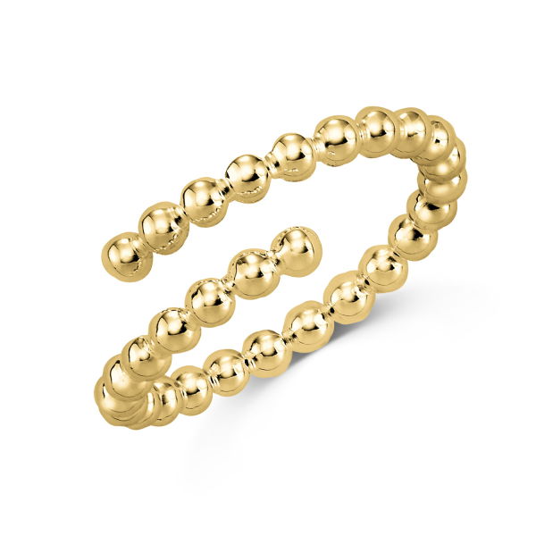 Kugel-Ring Silber 925 vergoldet - Kugeln 2,3mm