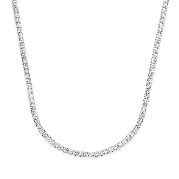 Tennis-Halskette Zirkonia Silber 925 rhodiniert - 1,5mm