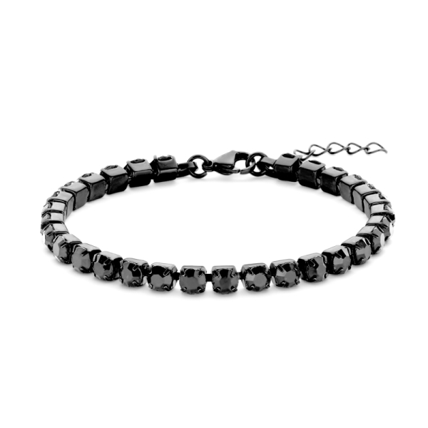 Frank 1967 Armband mit Zirkonia schwarz Edelstahl IPB - Zirkonia 5mm