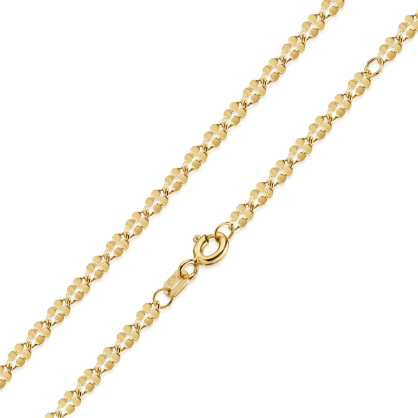 Plättchenarmband Gold 333 - 3mm breit - 17/19cm
