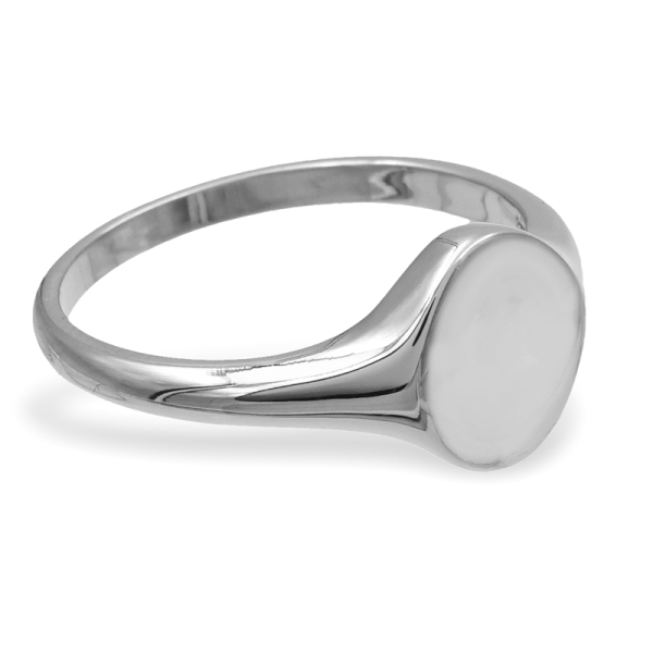 Siegelring für Damen Silber 925 - Oval 9x8mm - Bild 2