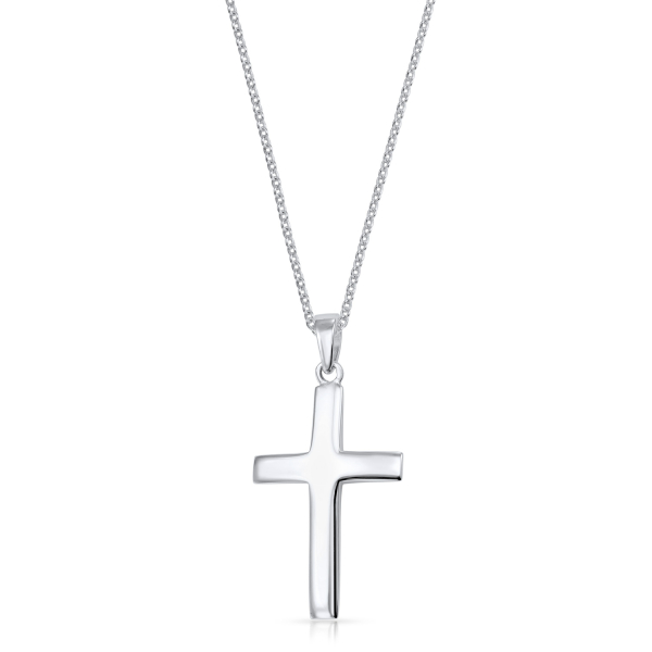 Anhänger Kreuz Silber 925 rhodiniert - Hochglanz - 27mm - Bild 2