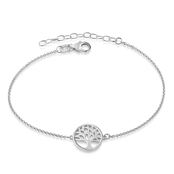 Armband Lebensbaum Silber 925 - Ankerkette rund
