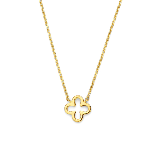 Collier mit Anhänger Klee Gold 585 - Klee 6,5x6,5mm