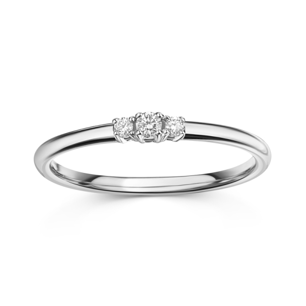 Lovebird Damenring Weißgold 585 - 3 Brillanten 0,09 ct. - Bild 2