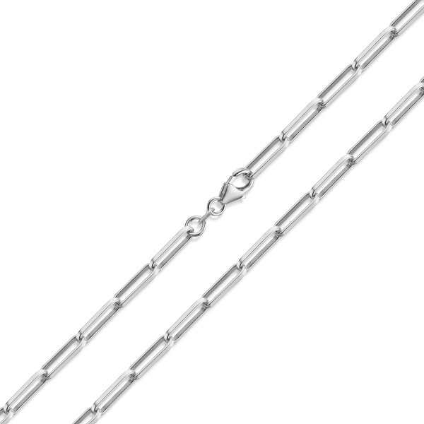 Paperclip Gliederkette Silber 925 - 45cm - 3,3mm breit - Bild 2
