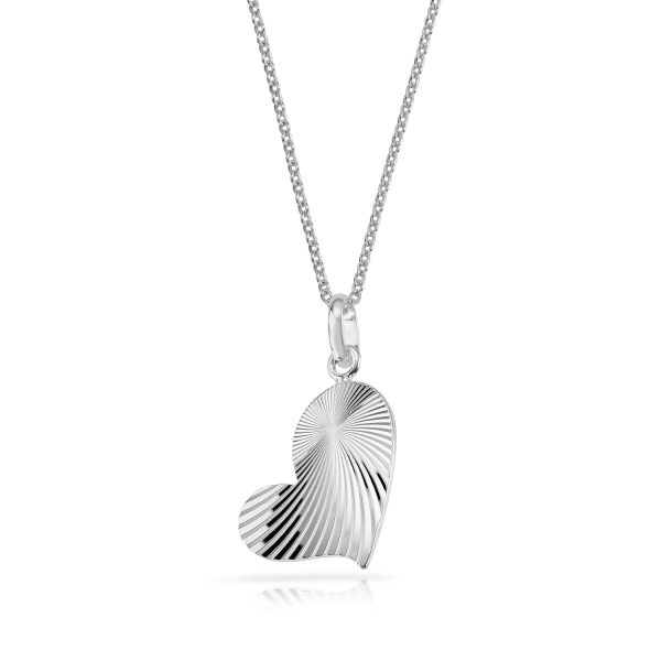 Anhänger Herz Silber 925 rhodiniert - Diamantiert - 17x15mm - Bild 2