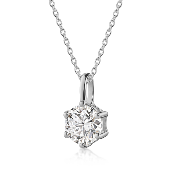 Lovebird Anhänger Lab Grown Brillant 1,00 ct. Weißgold 585 - 6-Stotzen-Fassung