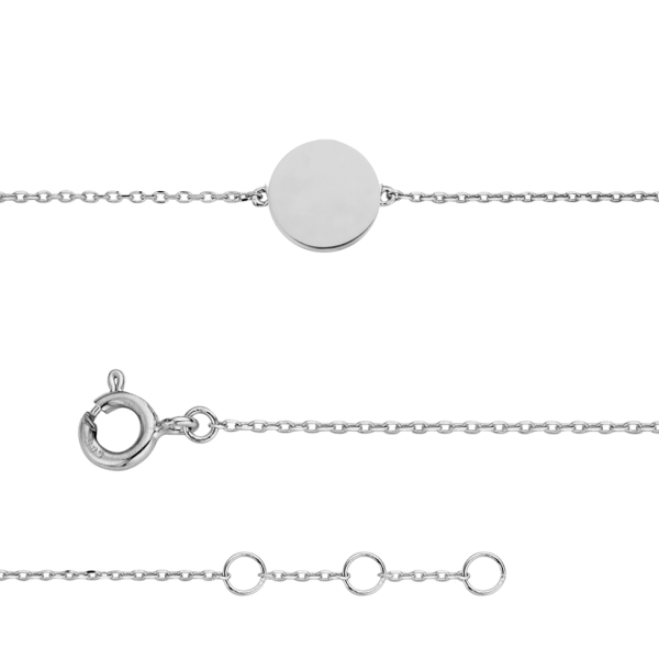 Armband Dot Weißgold 585 - 5mm - Ankerkette