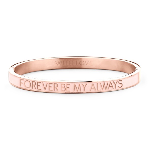 Key Moments Armspange Lack rosa Edelstahl IPR - FOREVER BE MY ALWAYS