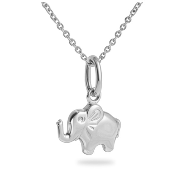 Anhänger Elefant Silber 925 - Hochglanz - 9mm