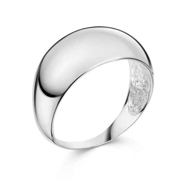 Damenring Bold Silber 925 rhodiniert - Glanz - 11mm breit