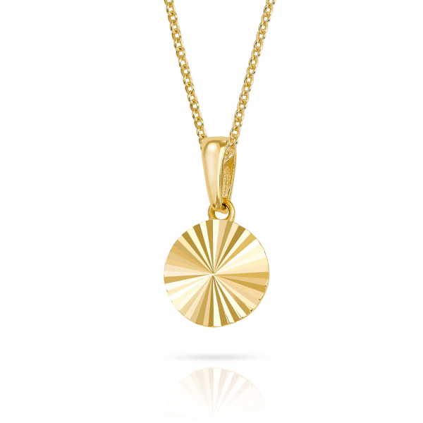 Anhänger Gold 333 - Diamantiert - Ø 8mm