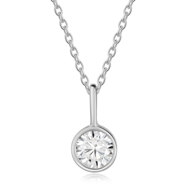 Lovebird Anhänger Lab Grown Brillant Weißgold 585 - 0,50 ct - Zargenfassung